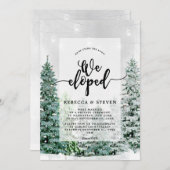 invitation de mariage en hiver pour mariage en fui (Devant / Derrière)
