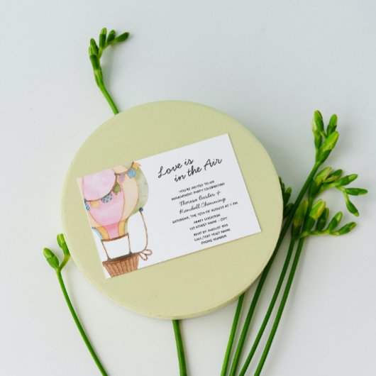 Invitation de mariage en montgolfière