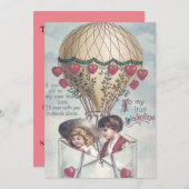 Invitation de mariage en montgolfière à air chaud  (Devant / Derrière)