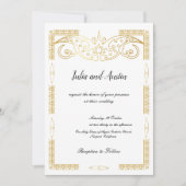 Invitation de mariage en or (Devant)