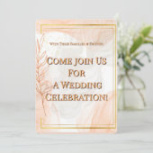 Invitation de mariage en or de luxe (Debout devant)