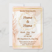 Invitation de mariage en or de luxe (Dos)