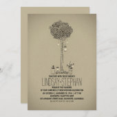 invitation de mariage en plein air avec jarres de (Devant / Derrière)