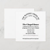 Invitation de mariage en plexiglas (Devant / Derrière)