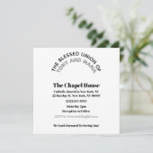 Invitation de mariage en plexiglas (Debout devant)