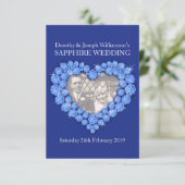 Invitation de mariage en saphir avec votre photo d (Debout devant)