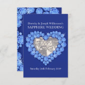 Invitation de mariage en saphir avec votre photo d (Devant / Derrière)