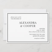 Invitation de mariage en tenue de soirée (Devant)
