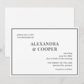 Invitation de mariage en tenue de soirée (Devant / Derrière)