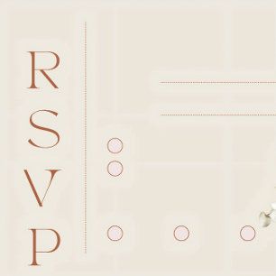 Invitation de mariage en terre cuite minimaliste