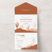 Invitation de mariage et carte de réponse tout-en- (À l'intérieur)