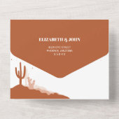 Invitation de mariage et carte de réponse tout-en- (Verso)