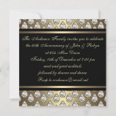 Invitation de mariage et d'anniversaire de mariage (Dos)