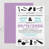 Invitation de mariage et de douche de couples Cuis (Devant / Derrière)