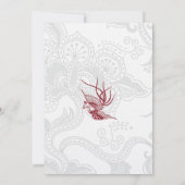 Invitation de mariage et de fiançailles avec oisea (Dos)