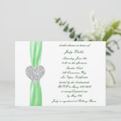 Invitation de mariage et de shower de mariage à cœ (Debout devant)