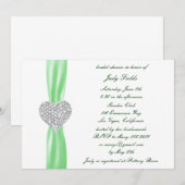Invitation de mariage et de shower de mariage à cœ (Devant / Derrière)