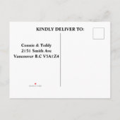 Invitation de mariage et Hot Rod (Dos)