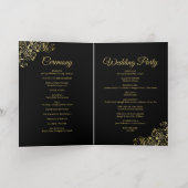 Invitation de mariage et programme combinés avec f (Couchage intérieur)