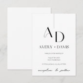 Invitation de mariage Ethereal Harmony (Devant / Derrière)