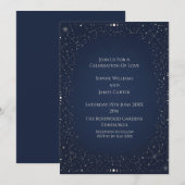 Invitation de mariage étoilé de minuit (Devant / Derrière)