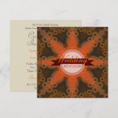 Invitation de mariage étoile indienne orange (Devant / Derrière)