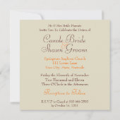 Invitation de mariage étoile indienne orange (Dos)