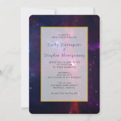Invitation de mariage étoiles et nébuleuse de l'es (Devant)