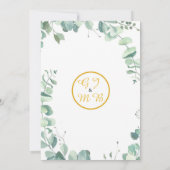 Invitation de mariage Eucaliptus - Dessin d'aquare (Dos)