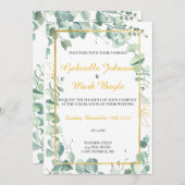 Invitation de mariage Eucaliptus - Dessin d'aquare (Devant / Derrière)