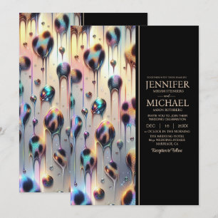 Invitation de mariage exotique et chic tout-en-un 