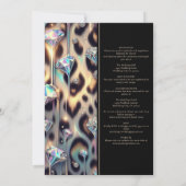 Invitation de mariage exotique et chic tout-en-un (Dos)