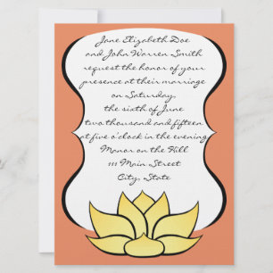 Invitation de mariage Exquis Lotus ensoleillé