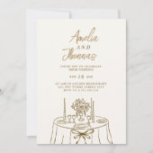 Invitation de mariage fantaisiste raffinée (Devant)