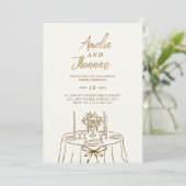 Invitation de mariage fantaisiste raffinée (Debout devant)