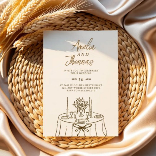 Invitation de mariage fantaisiste raffinée