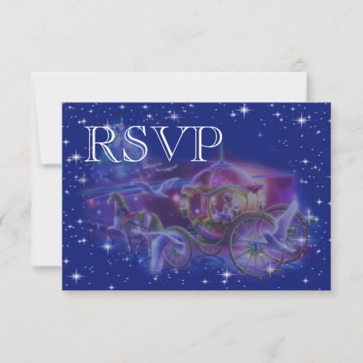 Invitation de mariage fantasy de princesse avec RS (Devant)