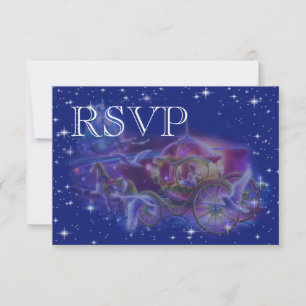 Invitation de mariage fantasy princesse RSVP