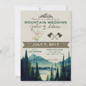 Invitation de mariage/fête en montagne (Devant)