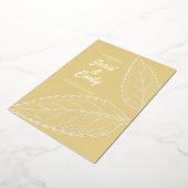 Invitation de Mariage Feuille d'or doux (Rotation)