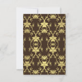 Invitation de mariage feuille d'or Mid-Century Mod (Dos)