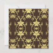 Invitation de mariage - Feuille d'or Moderne du Mi (Dos)