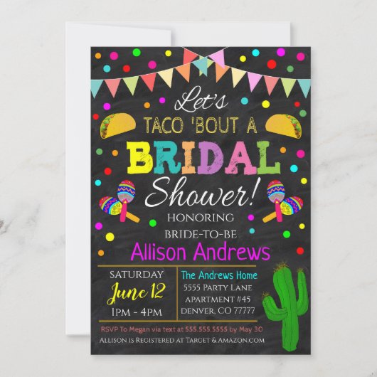 Invitation de mariage Fiesta (Devant)