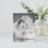 Invitation de mariage flapper noir et blanc (Debout devant)