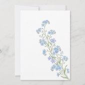Invitation de mariage Fleur Bleue Sauvage (Dos)