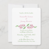 Invitation de mariage Fleur de cerisier Florale de (Dos)