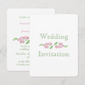Invitation de mariage Fleur de cerisier Florale de (Devant / Derrière)