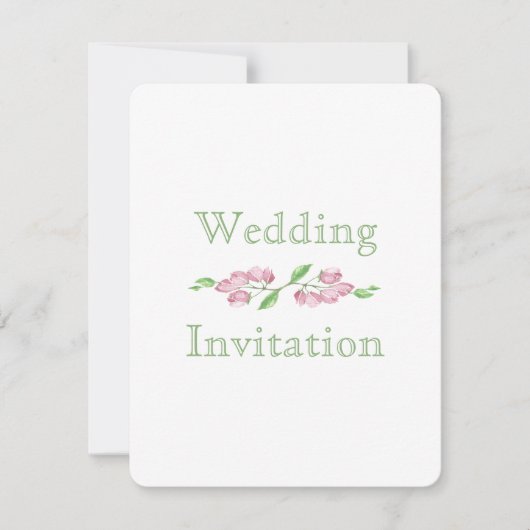 Invitation de mariage Fleur de cerisier Florale de (Devant)