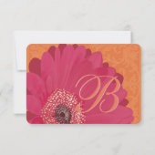 Invitation de mariage Fleur de Gerber élégante et  (Dos)