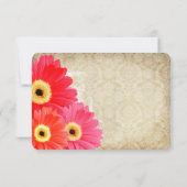 Invitation de mariage Fleur de Gérbera rose orange (Dos)